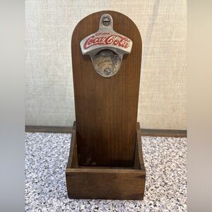 Coca Cola Bottle Opener Starr X Cast Iron Mounted On Cap Catcher